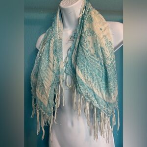 Arden B scarf/wrap in blue and white